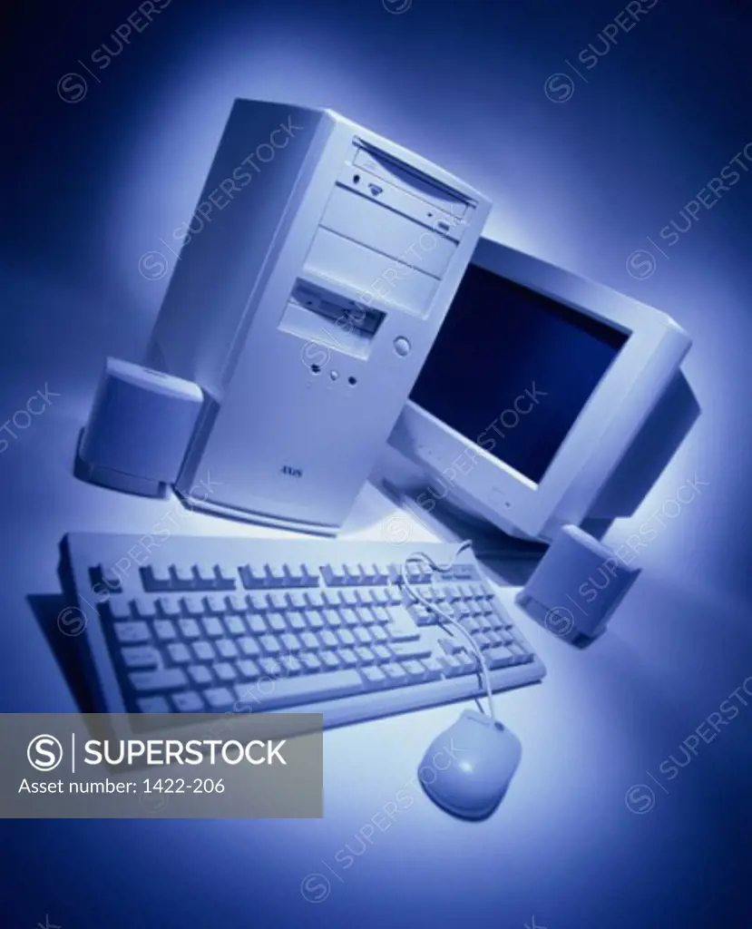 Close-up of a desktop pc