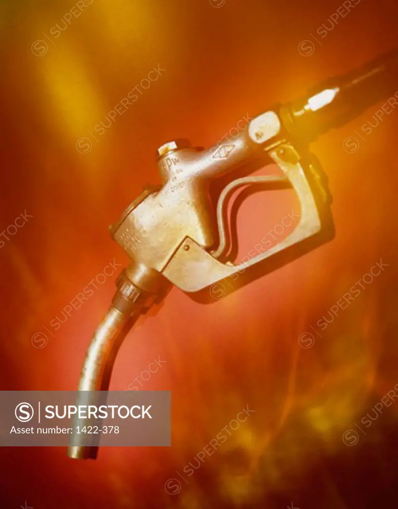 Close-up of a fuel pump nozzle