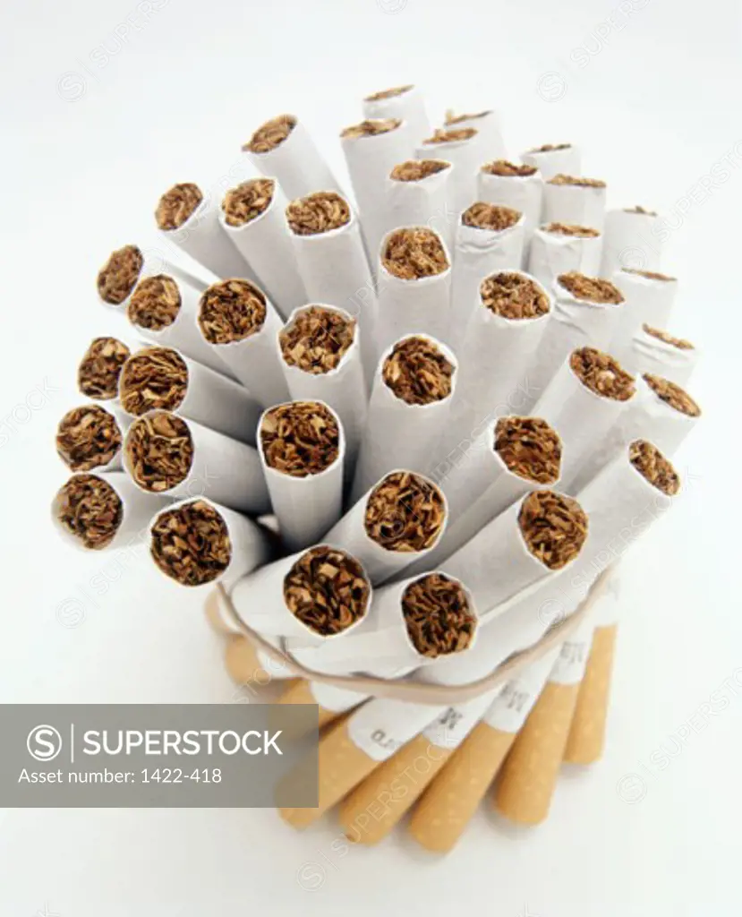 Close-up of a bundle of cigarettes