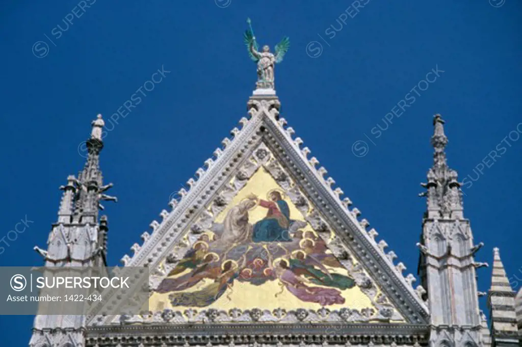 Rooftop of a church building, Siena, Italy