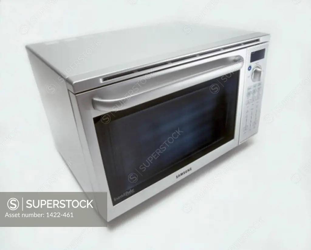 Close-up of a microwave