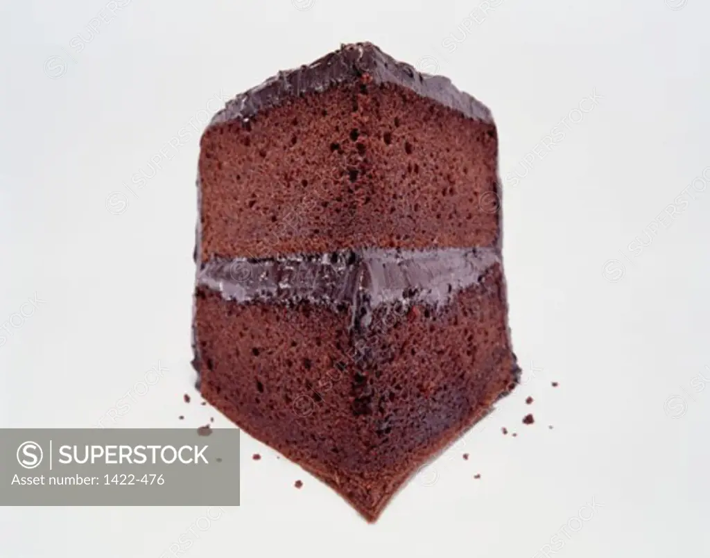 Close-up of a slice of chocolate cake