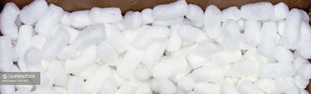 Close-up of packing peanuts