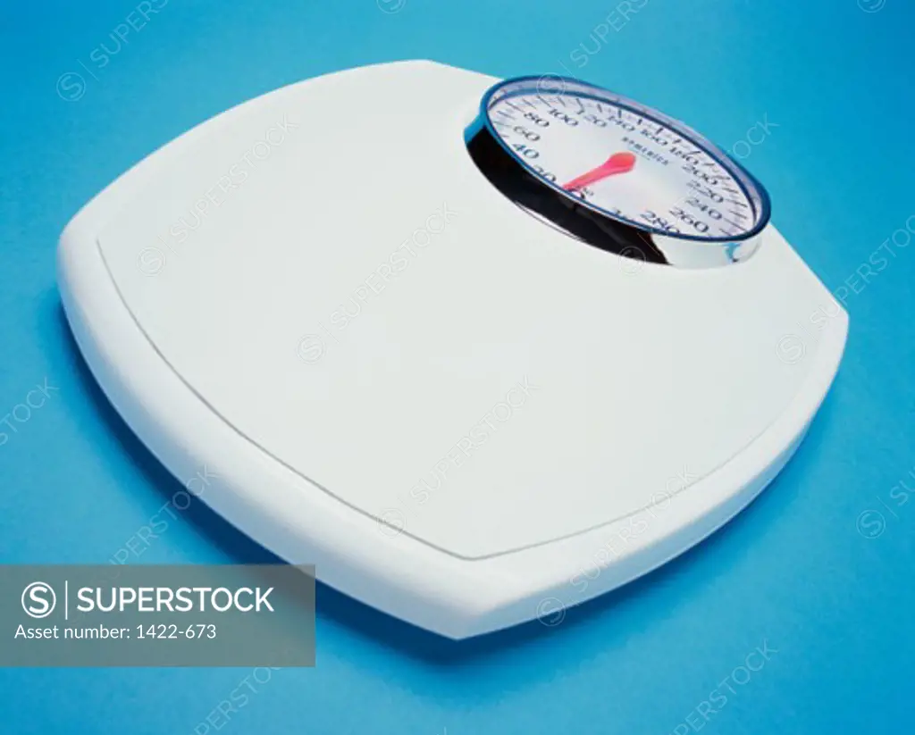 Close-up of a weight scale