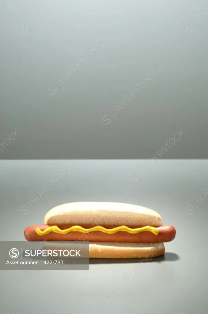 Hotdog with mustard