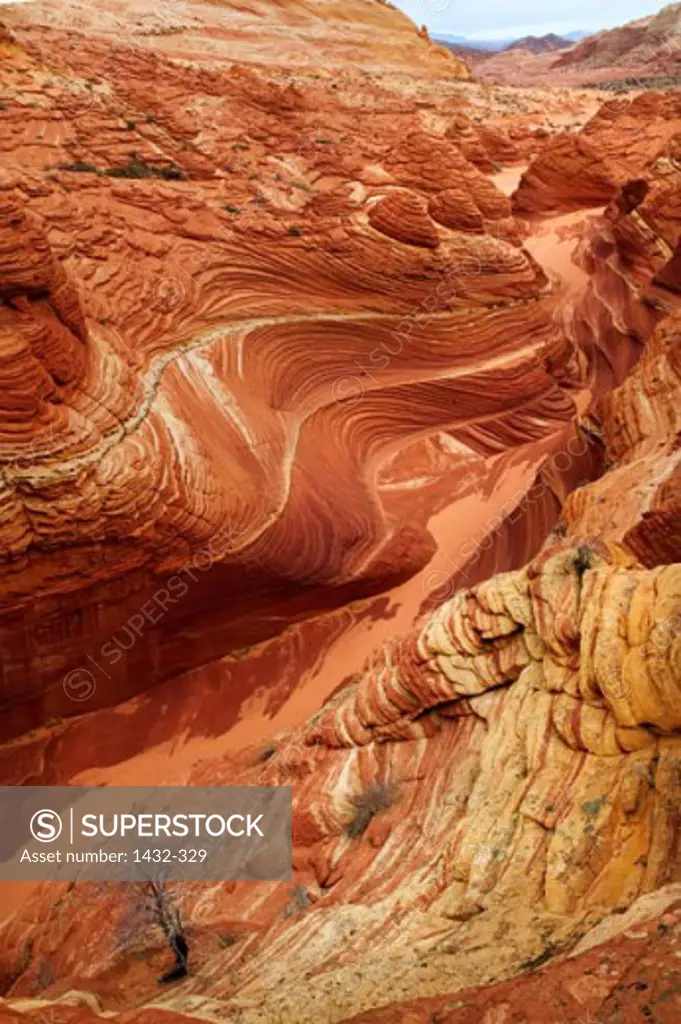 High angle view of rock formations, Arizona, USA