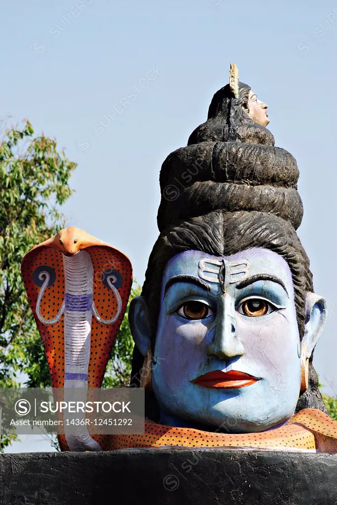 Lord shiva with Lord Naga sculpture,Poona,Maharashtra,India.