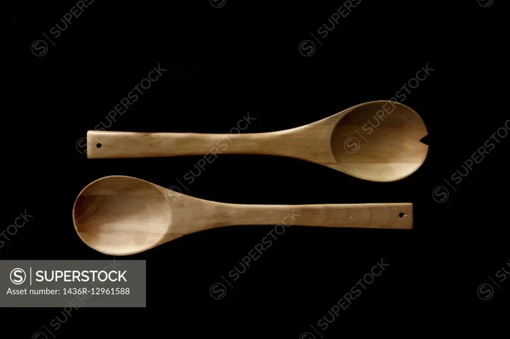 few wooden spoons.