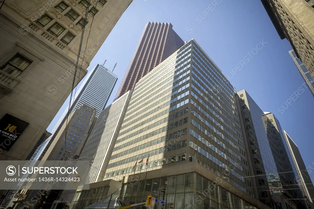 Toronto downtown financial district.