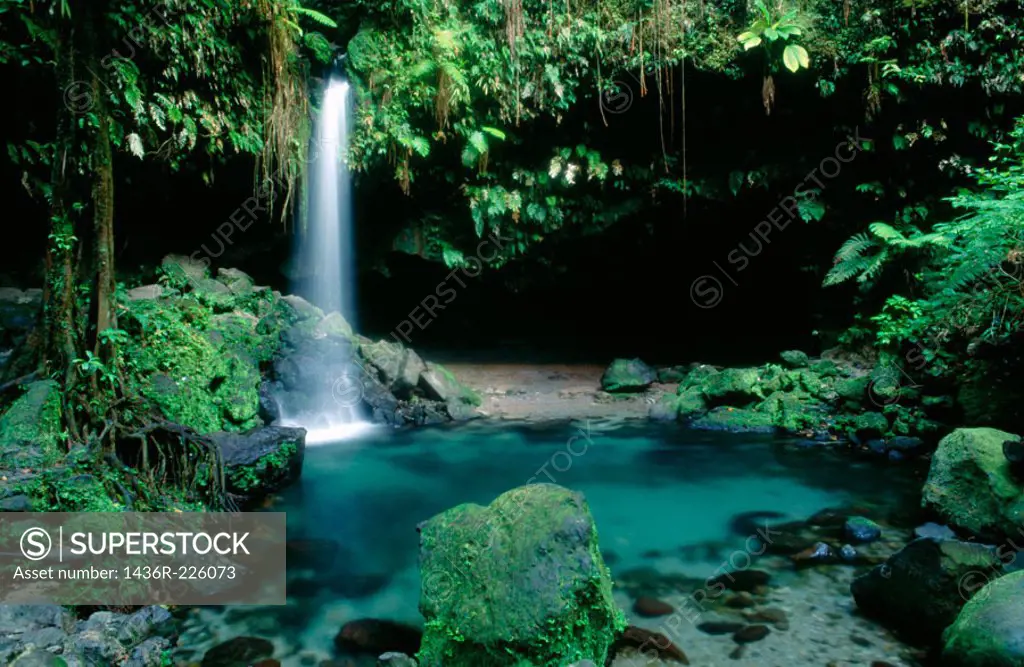 Emerald Lagoon. Morne Trois Pitons National Park. Commonwealth of Dominica. West Indies. Caribbean