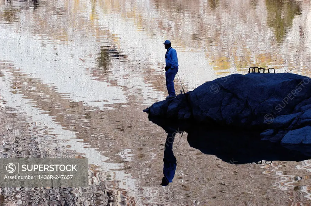 Fisherman reflection