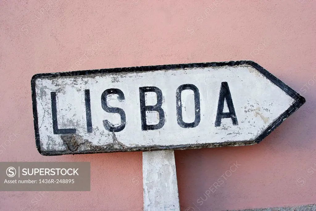 Lisboa sign, Sintra. Portugal