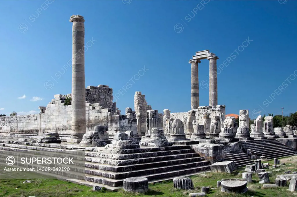 The Temple of Apollo ruins at the Didyma site in westernTurkey.
