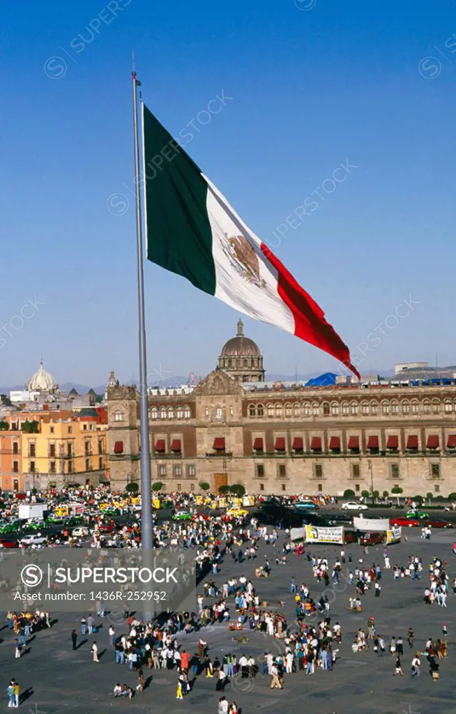 Plaza de la Constitución (the Zócalo), Mexico City. Mexico D.F., Mexico