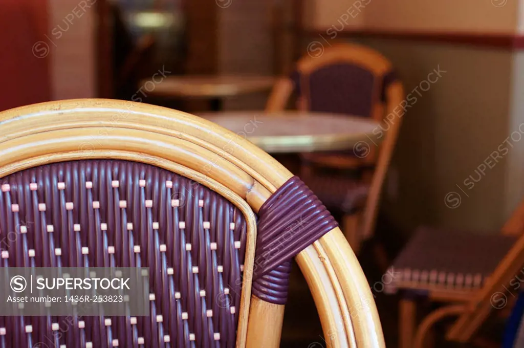 Chairs at an outdoor cafe in New York