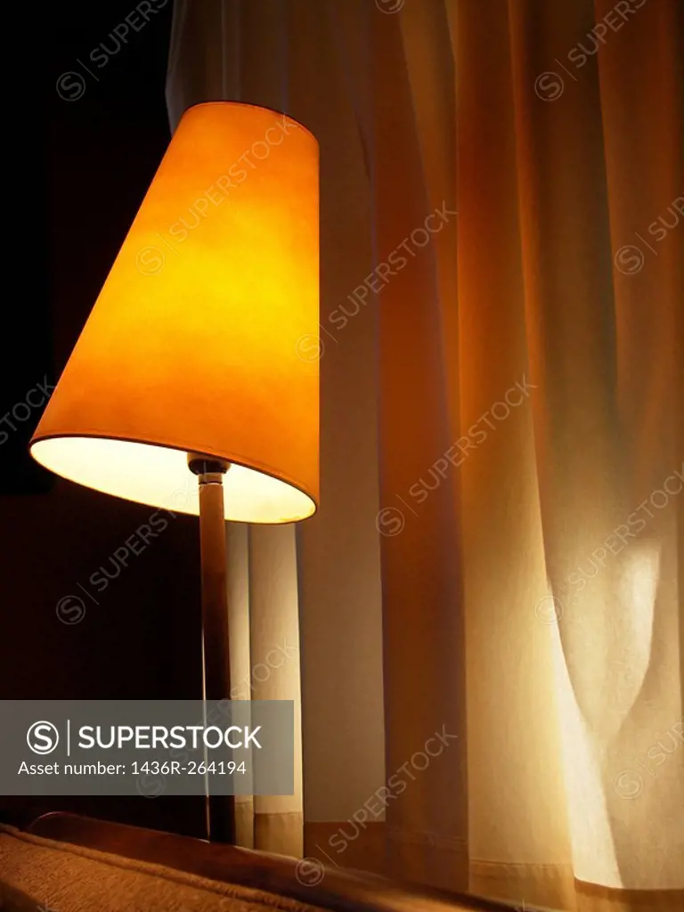 Lamp by Window Curtian