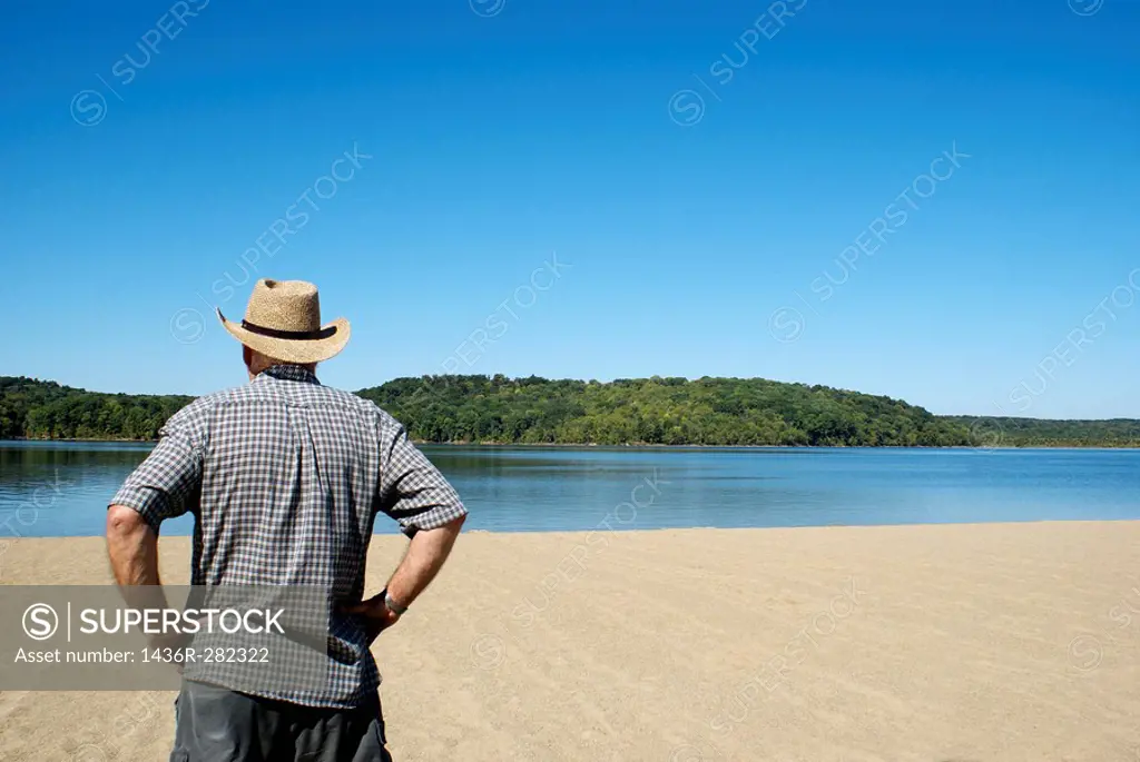 Man Looking at Water