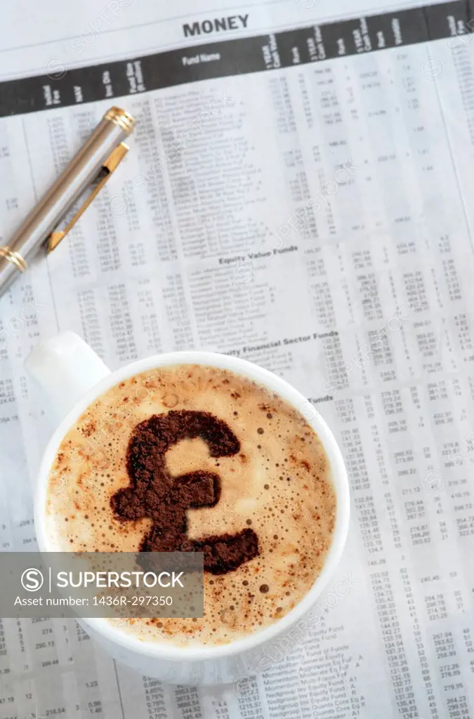 Coffee with Pound Sterling Sign