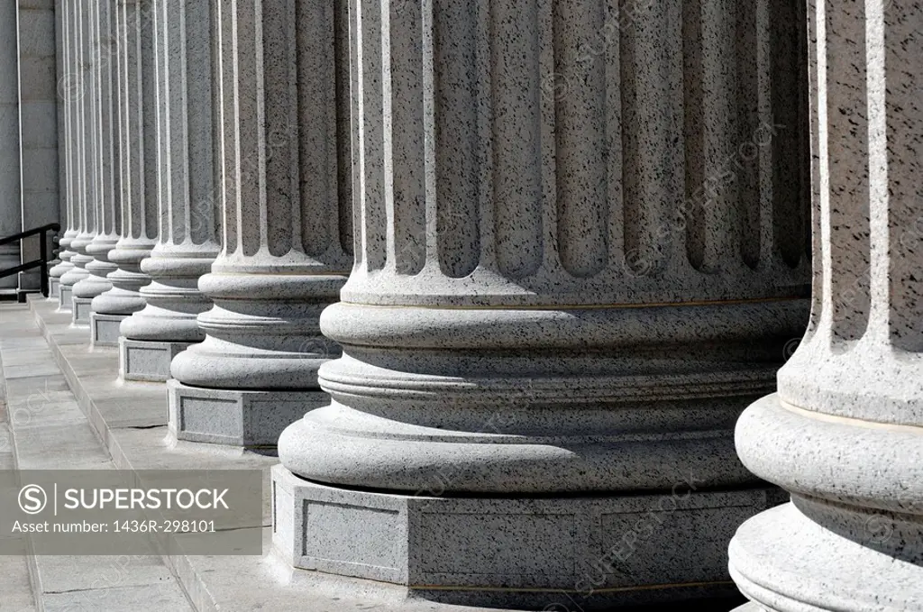 Detail of Columns, 8th Avenue US Post Office, New York, NY, USA