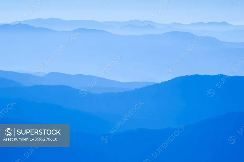 View from Clingman´s Dome, Great Smoky Mountains National Park, Border of North Carolina and Tennessee