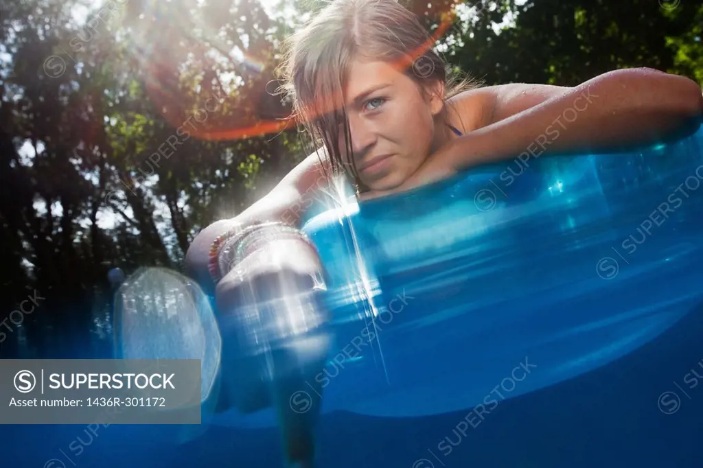 Teen in a pool