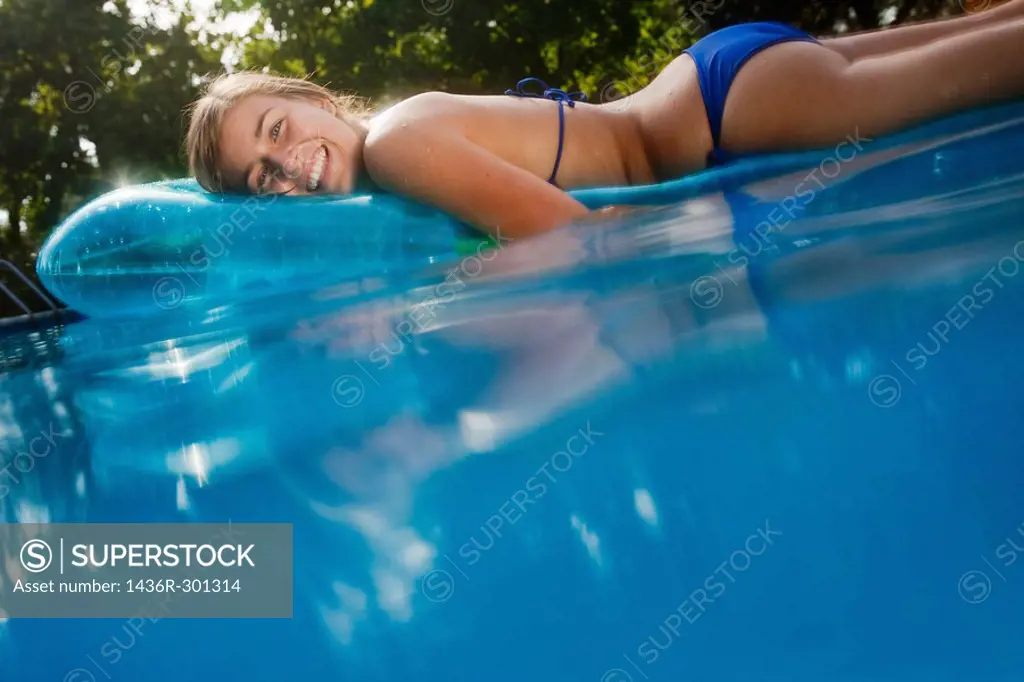 Teen in a pool