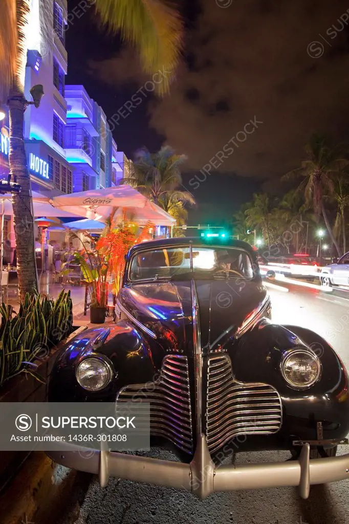 Classic American Car, South Beach, Miami, Florida, USA