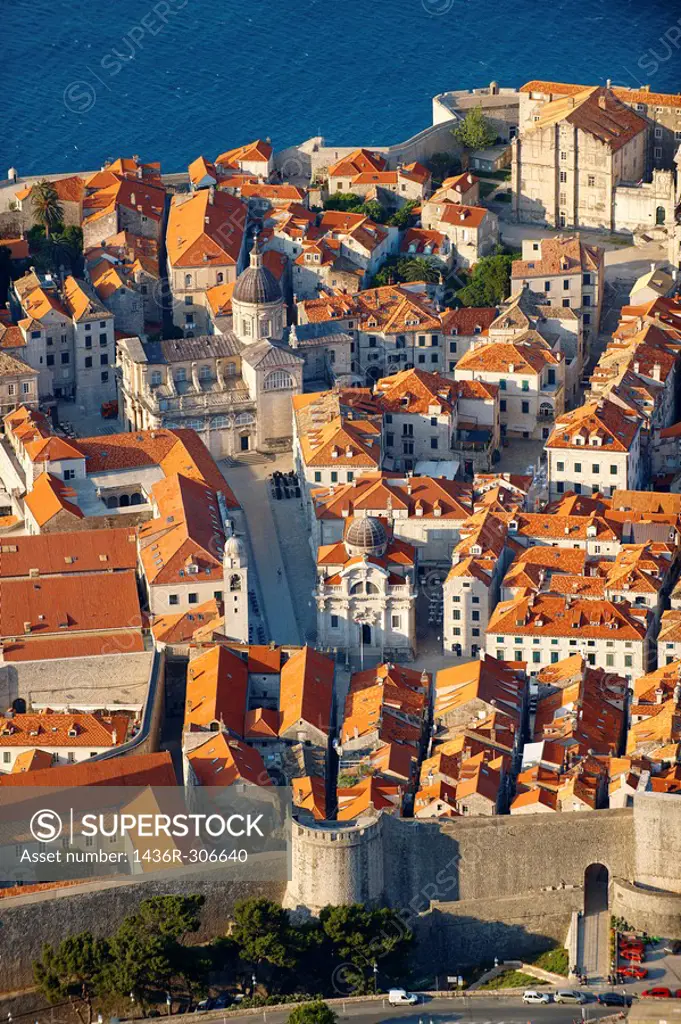Arial view of Dubrovnik old town - Croatia