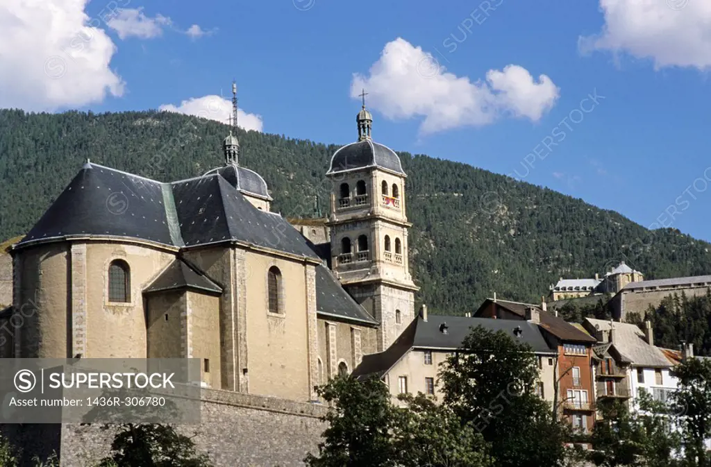 The Collegiale Notre Dame church in Briancon, French Alps, France.