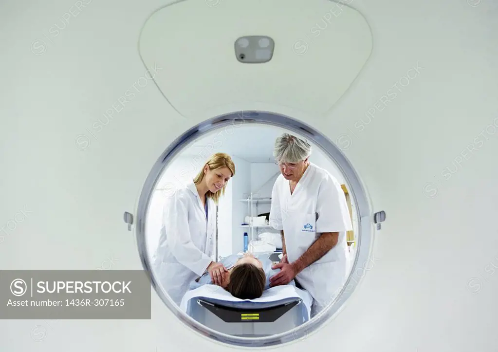 CAT (Computerized Axial Tomography) scan, Radiology, Medical imaging for diagnosis. Hospital Policlinica Gipuzkoa, San Sebastian, Donostia, Euskadi, S...