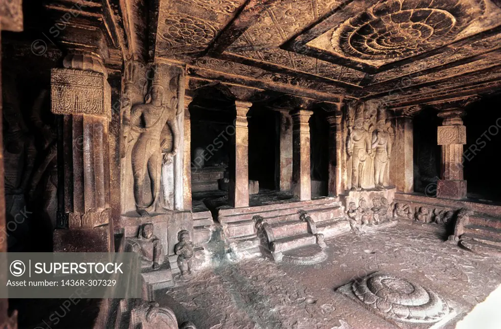 Ravanaphadi Cave in Aihole, Karnataka, is a rock cut temple, with a rectangular shrine, with two mantapas in front of it and a rock cut Shivalingam  T...
