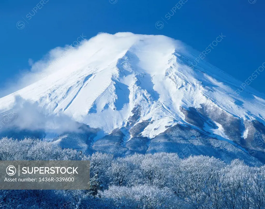 Mt.Fuji And Snow, Yamanashi, Japan