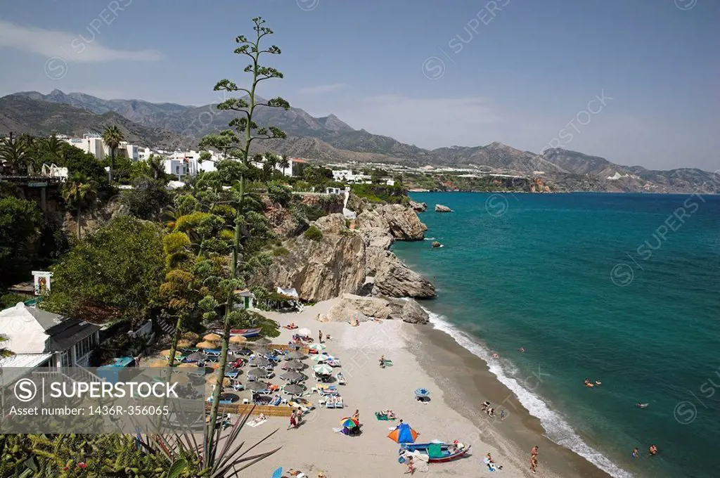Calahonda beach, Nerja. Axarquía, Costa del Sol, Málaga province. Andalusia, Spain