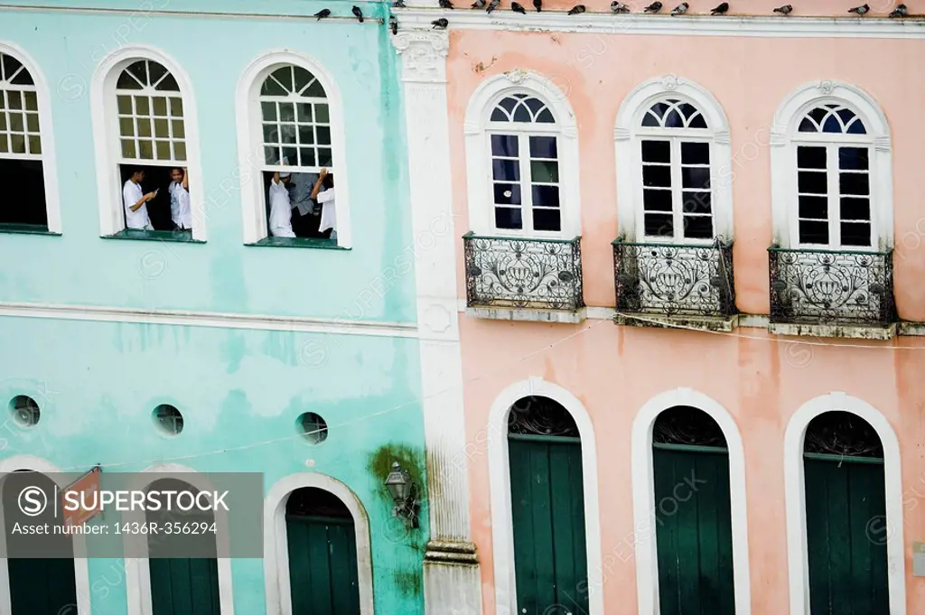 Largo do Pelourinho (Pillory) Salvador´s best preserved Colonial buildings. Pelourinho area of Salvador da Bahia, considered by UNESCO to be the most ...