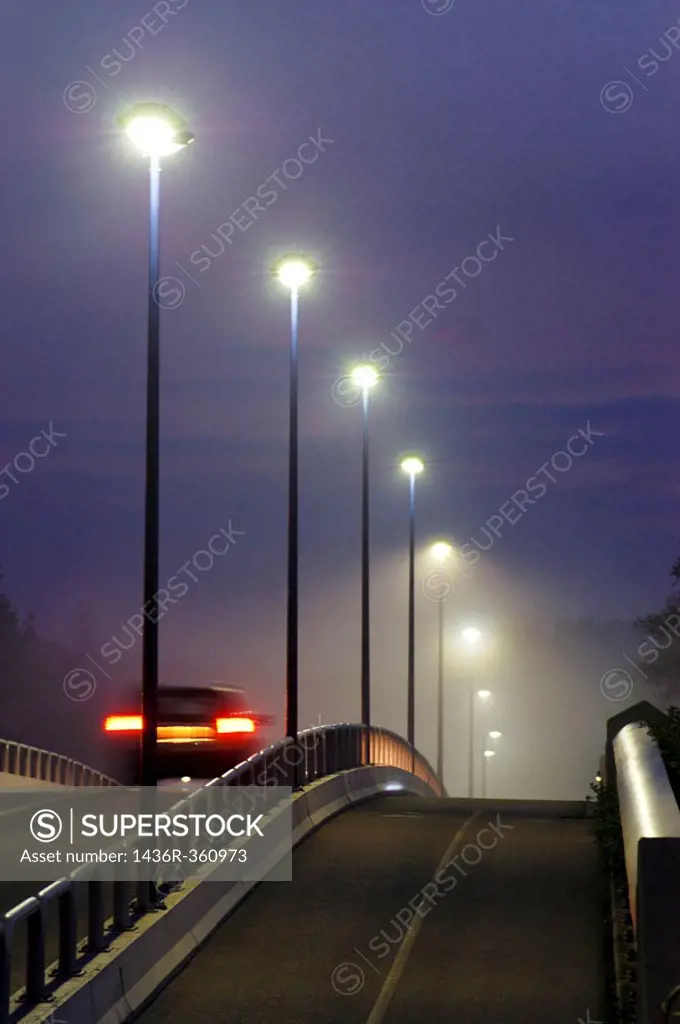 Public lighting, Lunéville, Meurthe-et-Moselle. Lorraine, France