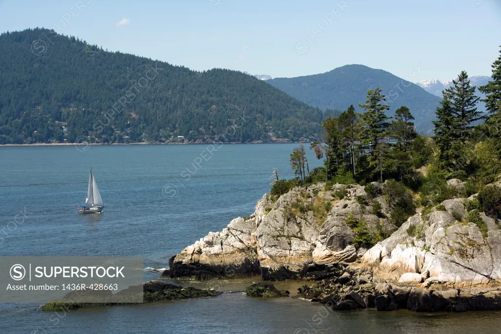 Sailboat on Horseshoe Bay, West Vancouver, British Columbia