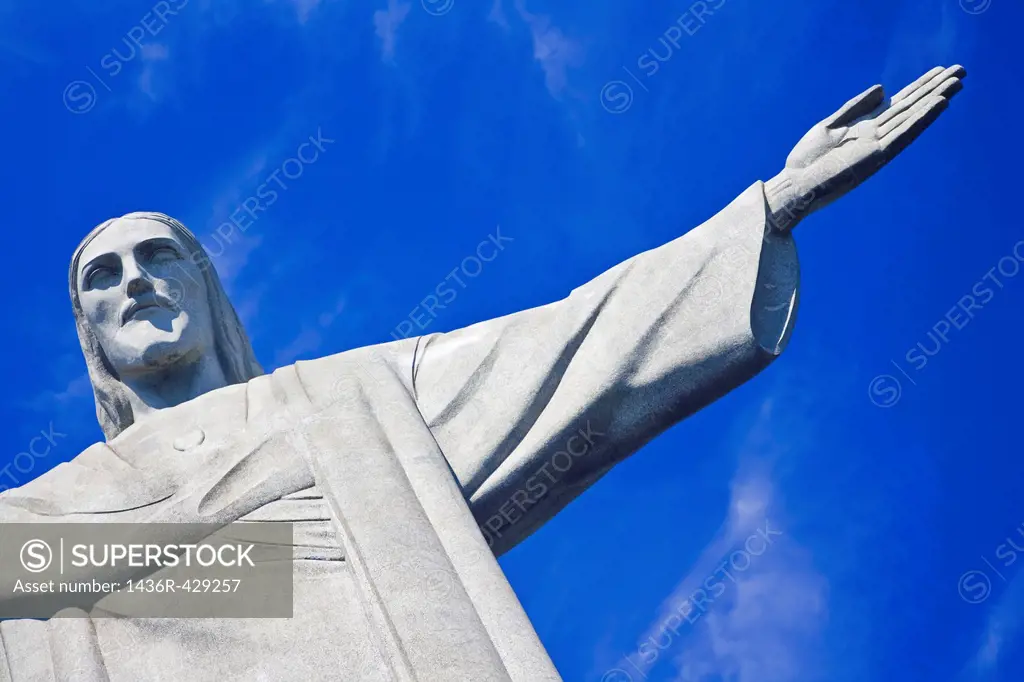 Christ the Redeemer on Corcovado Mountain, Rio de Janeiro Brazil South America The statue stands 38 m 125 feet tall and is located at the peak of the ...