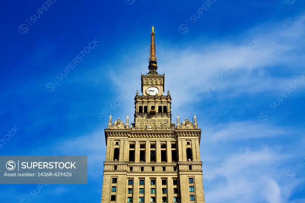 Palace of Culture and Science the most visible landmark of Warsaw, Poland