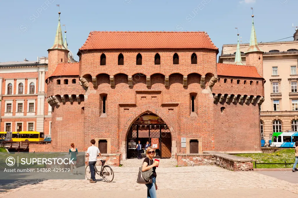 Kraków barbican is a barbican - a fortified outpost once connected to the city walls