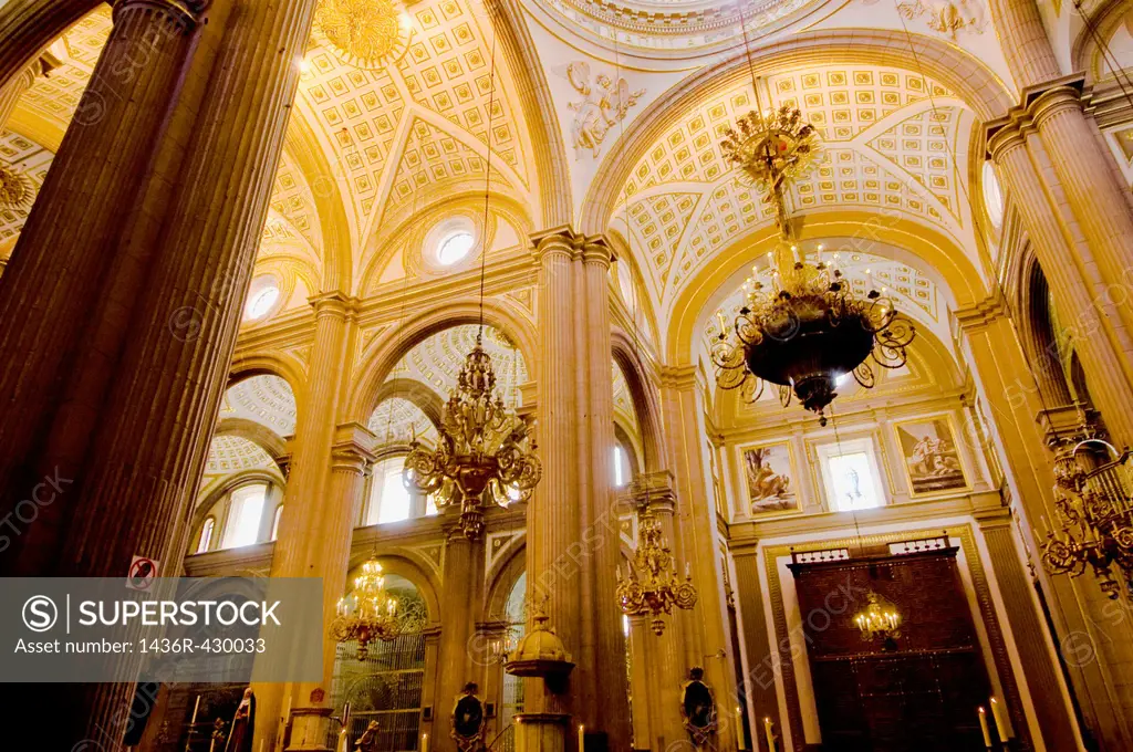 Interior Catedral Puebla Puebla Mexico