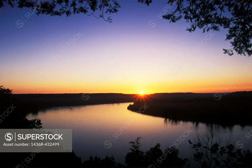 Sunrise on the Ohio River from Otter Creek Park, Kentucky