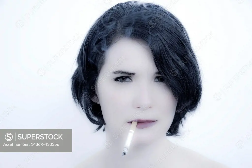 Young woman with a cigarette