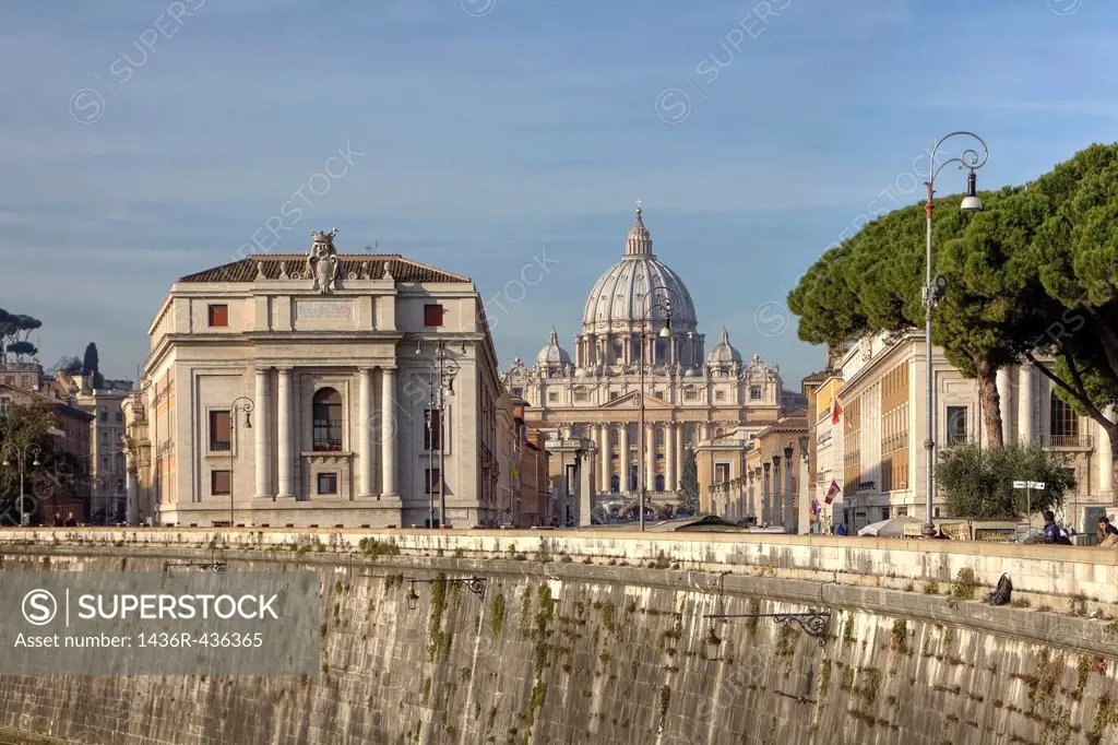 View of St  Peter´s Basilica in Rome, Lazio, Italy