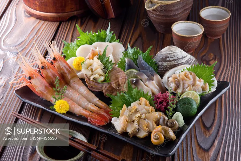 Sashimi of Seafood from Hokkaido