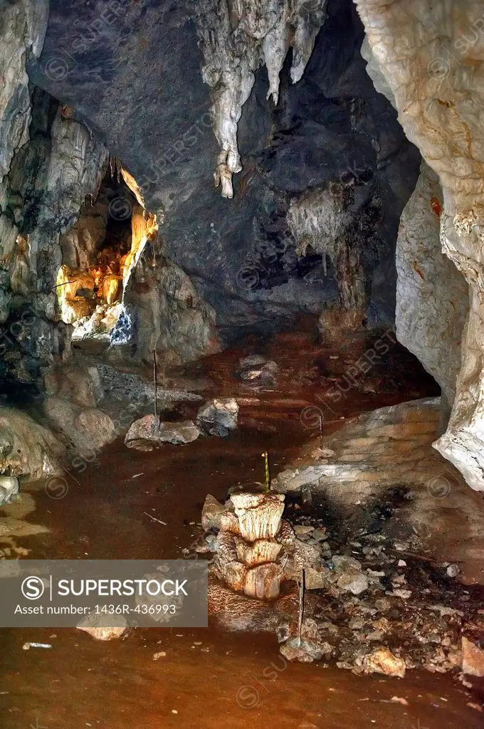 Limestone cave, Laos
