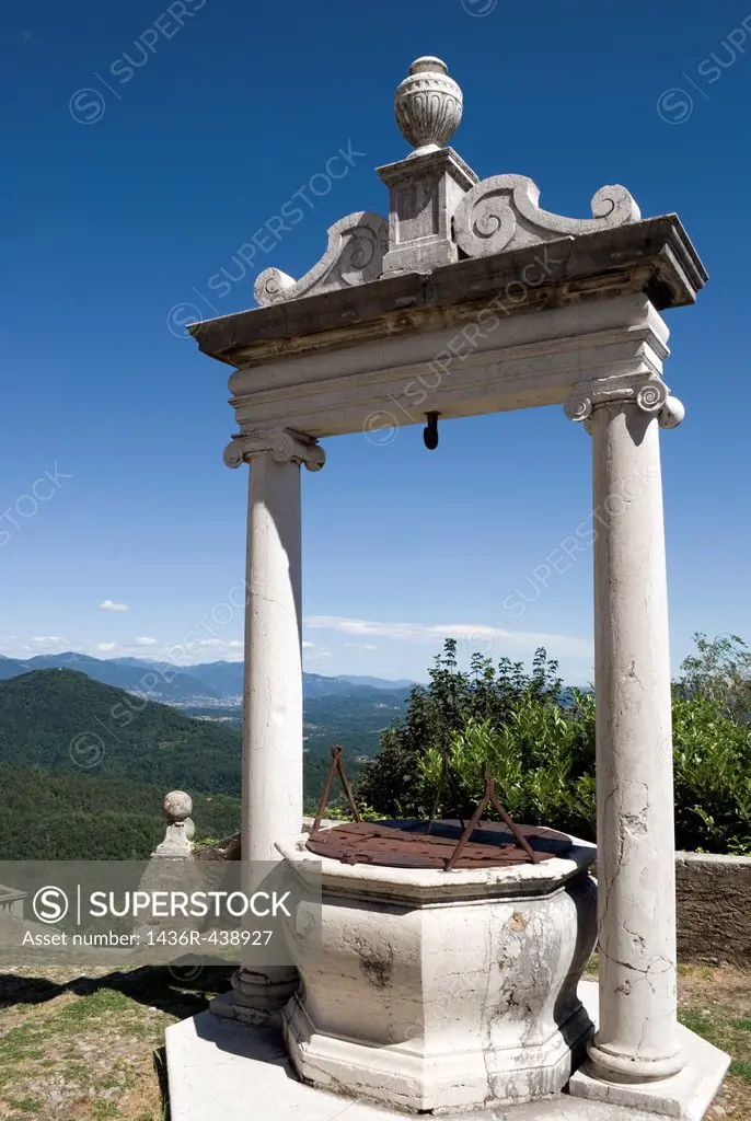 Ancien water well at Sacro Monte di Varese sanctuary, Varese, Lombardy, Italy