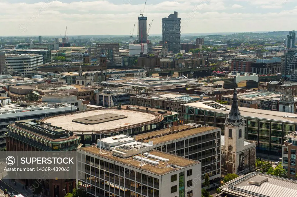 London, UK, Great Britain, Aerial Skyline, Panorama Cityscape, from St  Paul´s Cathedral