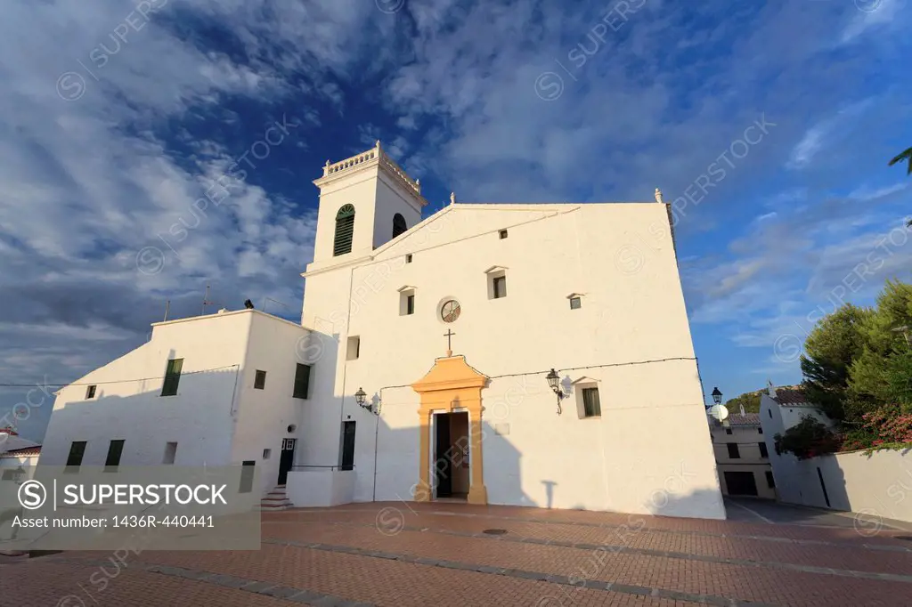 Spain, Balearic Islands, Menorca, Es Mercadal Historic Village, San Martin Church