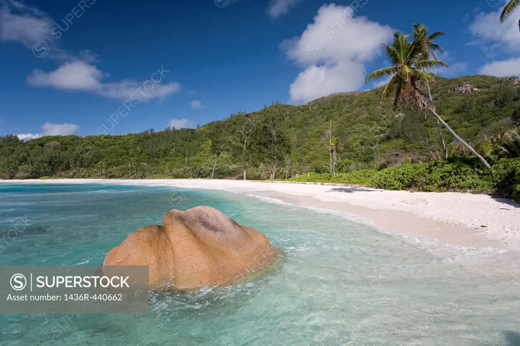 Unspoilt beach at Anse Cocos - La Digue Island - The Seychelles