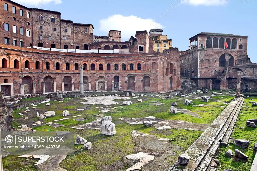 The space between the Forum of Trajan and the last foothills of the Quirinal Trajan´s architect Apollodorus used for creating the so-called Trajan mar...